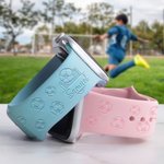 Personalized Soccer Pattern Silicone Watch Band for Apple with Engraved Name Birthday Game Day Gift for Soccer Lover