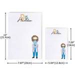 Personalized Cartoon Doctor Nurse Character Notepad with 40/80 Pages and Name Nurse Week Appreciation Gift for Medical Staff