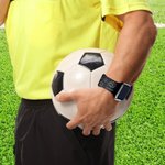 Personalized Soccer Pattern Silicone Watch Band for Apple with Engraved Name Birthday Game Day Gift for Soccer Lover