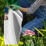 Personalizada Cartoon Gardening Character Waffle Toalla portátil con nombre Regalo de cumpleaños para la familia amigo