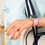 Bracelet de montre de baseball en silicone multicolore pour Apple avec nom gravé au laser Cadeau d'anniversaire de Thanksgiving pour les amoureux du baseball Coéquipier Entraîneur