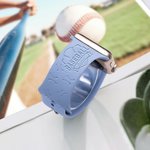 Bracelet de montre de baseball en silicone multicolore pour Apple avec nom gravé au laser Cadeau d'anniversaire de Thanksgiving pour les amoureux du baseball Coéquipier Entraîneur