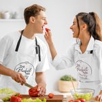 Personalisierte The Perfect Mix Schürze mit Namen und Text Küche Zubehör Geburtstag Jahrestag Geschenk für Paare