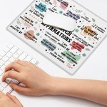 Personalised Bad Bitch Affirmations Non-Slip Mouse Pad with Name Office Supplies Humorous Birthday Gift for Friends Family Colleague