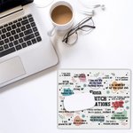 Personalised Bad Bitch Affirmations Non-Slip Mouse Pad with Name Office Supplies Humorous Birthday Gift for Friends Family Colleague