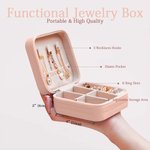 Henkilökohtainen sarjakuva luistelu tyttö syntymä kukka PU nahka korut laatikko nimi Travel Essentials syntymäpäivä peli päivä lahja naisille