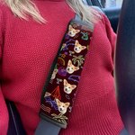 Gepersonaliseerd Gezichtsfoto Fluorescerend Ontwerp 2 Stuks Gordel Schouderkussen met Haak en Lus Verjaardagscadeau voor Familie Vrienden Huisdierbezitters