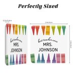 Personalized Color Crayon Square Fridge Magnet with Text Home Class Decor Birthday Teacher's Day Appreciation Gift for Teachers