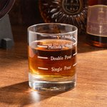 Personalized 10oz Pour Line Whiskey Glass with Engraved Name Father's Day Gift for Dad and Husband