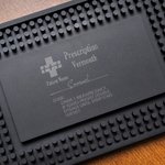 Personalized Funny Prescription Whisky Non-slip Rubber Bar Mat Drink Coaster with Engraved Name Home Bar Decor Birthday Gift for Grandpa Dad