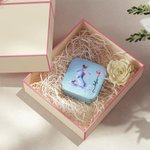 Henkilökohtainen sarjakuva luistelu tyttö syntymä kukka PU nahka korut laatikko nimi Travel Essentials syntymäpäivä peli päivä lahja naisille