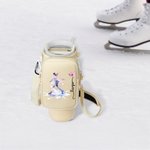 Personalizado Patinaje Chica Nacimiento Flor Botella de Agua Bolsa con Bolsa Correa Ajustable Accesorio para Stanley Vaso Regalo de Cumpleaños para Mujer Niña