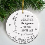 Henkilökohtainen Syntymä Kukka Keraaminen Koriste nimellä Puu Koriste Joulu Syntymäpäivä Lahja Leader Työtoveri Ystävät