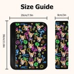 Gepersonaliseerd Gezichtsfoto Fluorescerend Ontwerp 2 Stuks Gordel Schouderkussen met Haak en Lus Verjaardagscadeau voor Familie Vrienden Huisdierbezitters