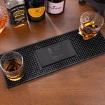 Personalized Funny Prescription Whisky Non-slip Rubber Bar Mat Drink Coaster with Engraved Name Home Bar Decor Birthday Gift for Grandpa Dad