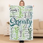 Personalized Soft Flannel Name Family Blanket Word Cloud Art Design Blanket