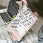 Personalized Plaid Pencil Floral Book Design Hanging Clipboard with Low Profile Clip and Name Teaching Tool Teacher's Day Gift for Teachers Educators