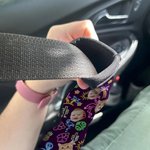 Gepersonaliseerd Gezichtsfoto Fluorescerend Ontwerp 2 Stuks Gordel Schouderkussen met Haak en Lus Verjaardagscadeau voor Familie Vrienden Huisdierbezitters