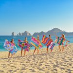 Personlig akvarell blomsterstripe Mykt hurtigtørkende badehåndkle med navn Strandfest Sommerferiegave til kvinner