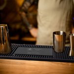 Personalized Funny Prescription Whisky Non-slip Rubber Bar Mat Drink Coaster with Engraved Name Home Bar Decor Birthday Gift for Grandpa Dad