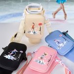 Personalizado Patinaje Chica Nacimiento Flor Botella de Agua Bolsa con Bolsa Correa Ajustable Accesorio para Stanley Vaso Regalo de Cumpleaños para Mujer Niña