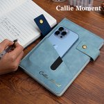 Callie Moment Personalized Gold Metallic Foil Name A5  Leather Journal Notebook with Lined Pages and Clasp Graduation Birthday Gift for Family Friends