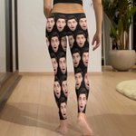 Personalised Funny Face Photo Stretchy Leggings Yoga Pants Daily Sports Accessories Birthday Anniversary Gift for Girlfriend Wife