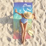 Personalised Beaching Not Teaching Quick Dry Oversized Beach Towel with Text Summer Vacation Accessories Teacher's Day Birthday Gift for Teachers