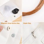 Gepersonaliseerde Cartoon Character Retire Definition Quotes Grote Canvas Tas met Leren Handvat Verjaardag Pensioen Cadeau voor Vrouwen Collega's