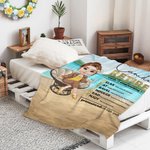 Personalizada Mujer Jubilada Personaje de dibujos animados Manta con nombre Jubilación Nuevo comienzo Regalo para jubilados Familia