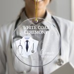 Personalised White Coat Acrylic Hanging Ornament with Name Text Year Tree Decor Appreciation Christmas Gift for Doctor