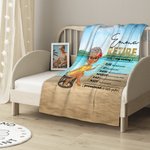 Personalizada Mujer Jubilada Personaje de dibujos animados Manta con nombre Jubilación Nuevo comienzo Regalo para jubilados Familia