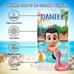 Toalla de playa personalizada 3D de secado rápido con nombre esencial para la playa la piscina fiestas de verano regalo de cumpleaños para niños