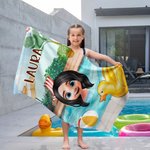 Toalla de playa personalizada 3D de secado rápido con nombre esencial para la playa la piscina fiestas de verano regalo de cumpleaños para niños