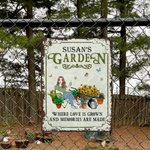 Gepersonaliseerde Retro tuinieren cartoon karakter metalen bord met naam tuin Yard Decor Housewarming pensioen verjaardagscadeau voor mama oma vrienden