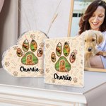 Placa acrílica personalizada de huellas de mascotas con nombre Decoración para el hogar Condolencias Simpatía Pérdida de mascota Regalo para dueños de perros y gatos