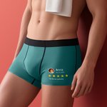 Personalisierte Fünf-Sterne-Rezension Foto atmungsaktiv Paar Tanga Boxer Unterwäsche Brief Set mit Namen Datum und Text Geburtstag Jahrestag Geschenk für Männer Frauen