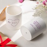 Personalized A Great Teacher Heart Quotes Ceramic Plant Pot with Drainage and Bamboo Tray Desk Decor Appreciation Teacher's Day Gift for Teachers