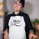 Personalisierte Paar Name Schürze mit Fronttasche Küche Zubehör Jahrestag Geburtstag Geschenk für Ehepaar