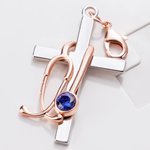 Personalized Medical Stethoscope Cross Badge Reel Charm with Birthstone Nurse Week Graduation Birthday Gift for Nurses Doctors