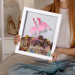 Personalizzati vari danza Silhouette in legno Shadow Box Photo Frame Competition Pin Storage con nome Home Decor Game Day Birthday Gift per i ballerini