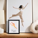 Personalizzati vari danza Silhouette in legno Shadow Box Photo Frame Competition Pin Storage con nome Home Decor Game Day Birthday Gift per i ballerini