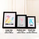 Personalizzati vari danza Silhouette in legno Shadow Box Photo Frame Competition Pin Storage con nome Home Decor Game Day Birthday Gift per i ballerini