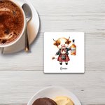 Taza de Cerámica Personalizada con el Nombre de la Vaca Escocesa Highland Regalo de Cumpleaños para los Amantes de las Vacas Highland