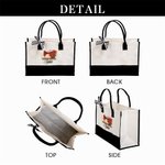 Personalized Birth Flower Sewing Machine Canvas Large Tote Bag with Name Daily Travel Essentials Birthday Gift for Women Sewing Enthusiast