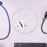 Personalised White Coat Acrylic Hanging Ornament with Name Text Year Tree Decor Appreciation Christmas Gift for Doctor