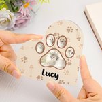 Placa acrílica personalizada de huellas de mascotas con nombre Decoración para el hogar Condolencias Simpatía Pérdida de mascota Regalo para dueños de perros y gatos