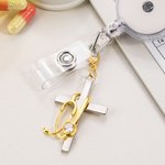 Personalized Medical Stethoscope Cross Badge Reel Charm with Birthstone Nurse Week Graduation Birthday Gift for Nurses Doctors