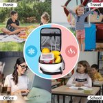 Personalized Cartoon Laughing Animal Insulated Lunch Bag with Name Daily Travel Back to School Birthday Gift for Boys Girls