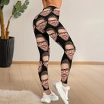 Personalised Funny Face Photo Stretchy Leggings Yoga Pants Daily Sports Accessories Birthday Anniversary Gift for Girlfriend Wife